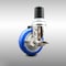 Service Caster 4 Inch 316SS Blue Polyurethane Swivel 1-3/4 Inch Expanding Stem Caster Brake SCC-SS316EX20S414-PPUB-BLUE-TLB-134 - alternate 2